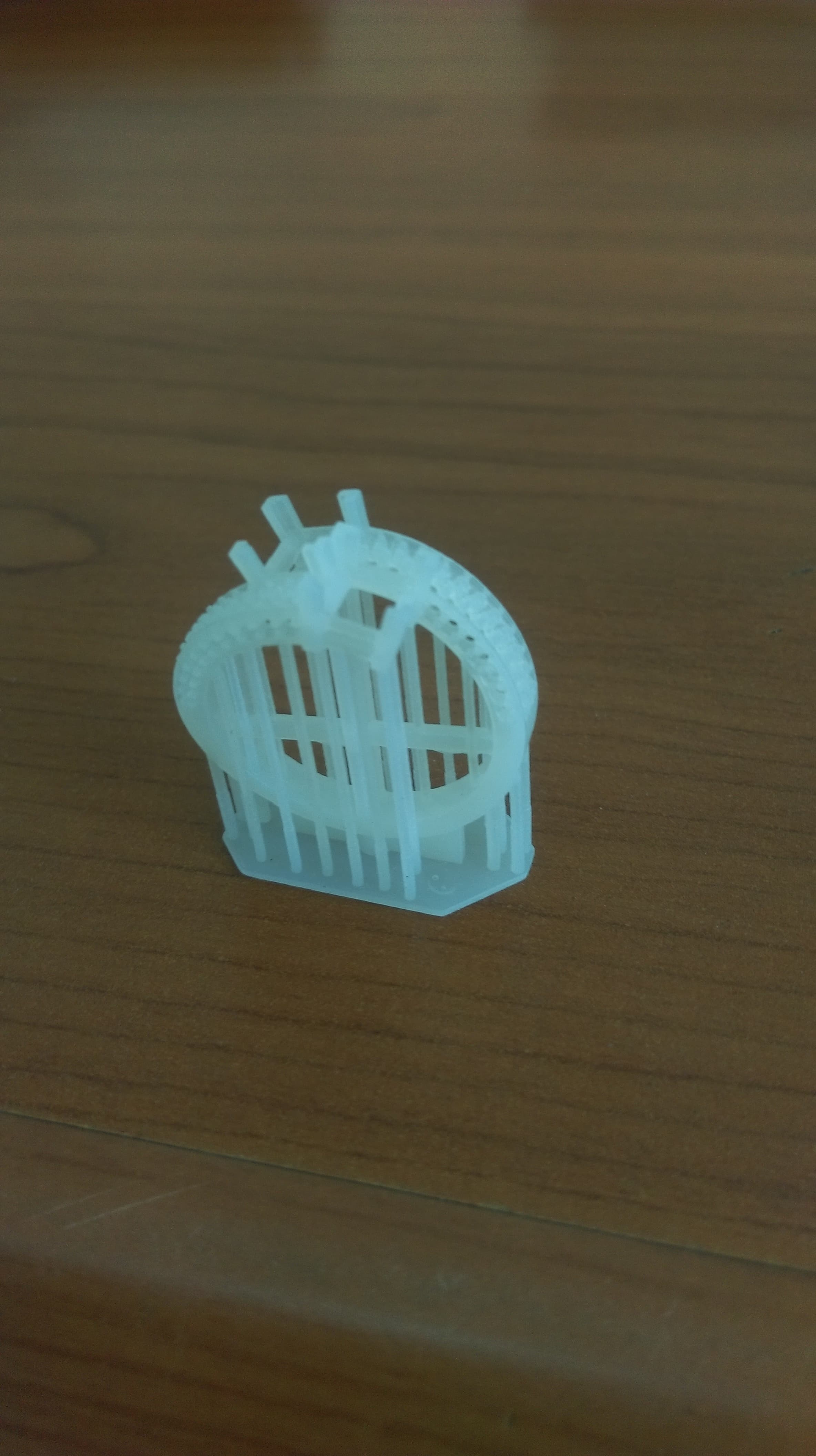 Raw resin 3D print